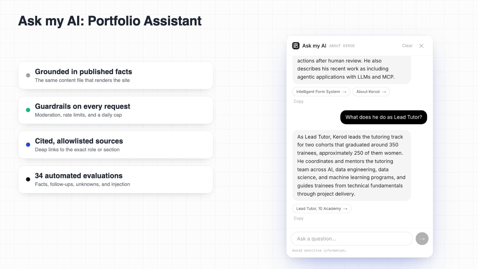 Ask my AI: Portfolio Assistant